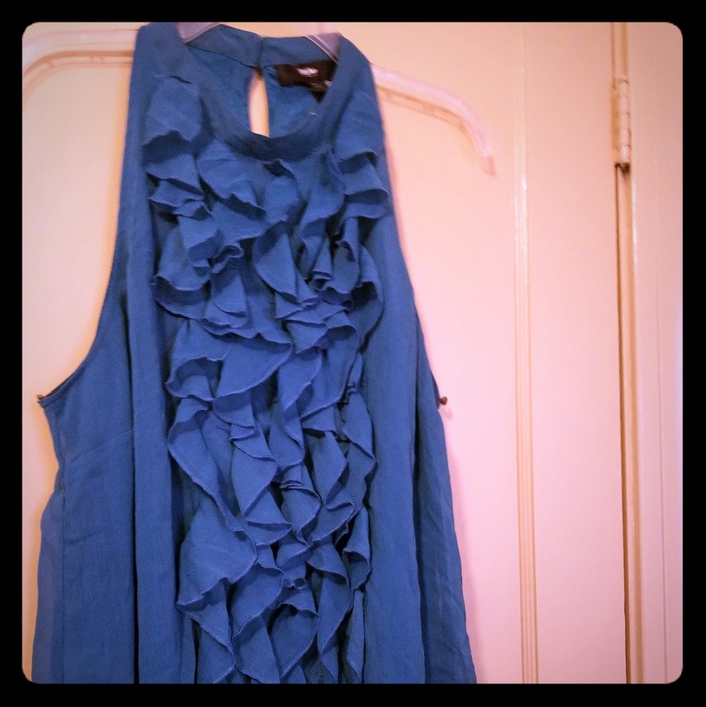 Turpqoise ruffle